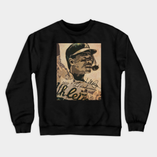 Baseball Crewneck Sweatshirt - Rickey Henderson Legend VIntage by ngaritsuket
